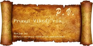 Prunyi Viktória névjegykártya